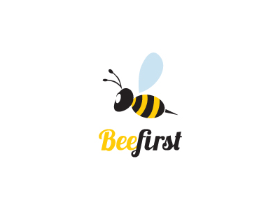 BeeFirst Logo 02 animal bee black branding icon illustration insect logo yellow