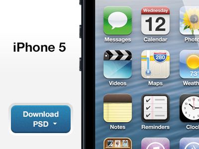 iPhone 5 Free PSD Download
