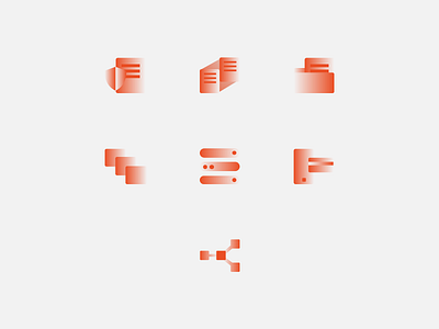 Custom Icons #Lacuna branding document geometric gradient icon icon design icon set iconography vector