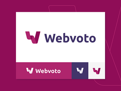 Logo #Webvoto brand branding colors design geometric icon logo vector vote web