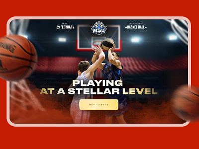 Basketball championship landing page