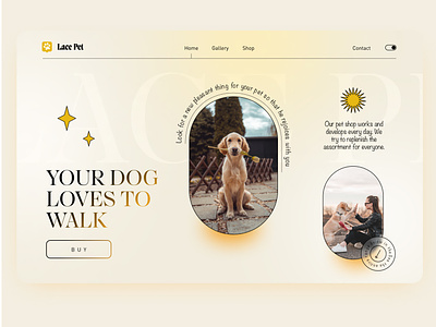 Web design. Dog shop