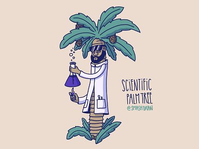The Scientific Palm Tree 🧪🌴 character character design character illustration illustration procreate smashdraw