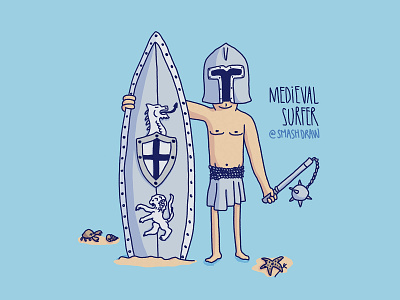 The Medieval Surfer 🏰🏄 character character design character illustration illustration smashdraw