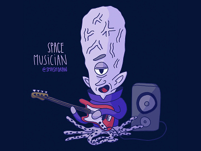 The Space Musician 👽🎸 character character design character illustration illustration procreate smashdraw