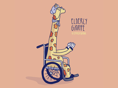 The Elderly Giraffe 👵🏽🦒 character character design character illustration illustration procreate smashdraw