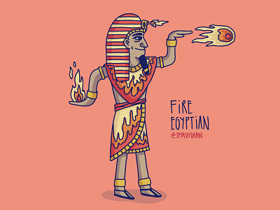 The Fire Egyptian 🔥🇪🇬 character character design character illustration illustration procreate smashdraw