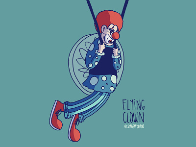 The Flying Clown 🚀🤡 character character design character illustration illustration procreate smashdraw