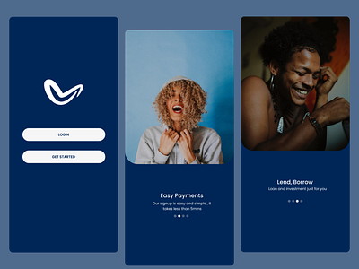 Loan Mobile Onboarding application finance fintech fintech app loan mobile mobile app onboarding screen ui