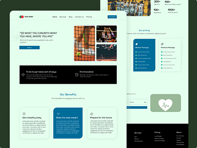 Pent-sport Landing page