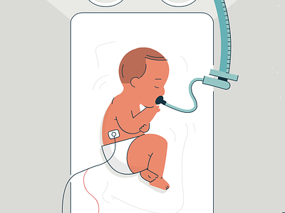 Newborn baby hospital incubator infant