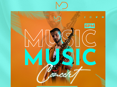 Music party social media post design