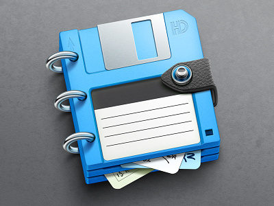 Bluenote app icon app icon artua disc floppy disc icon illustration mac organizer security task