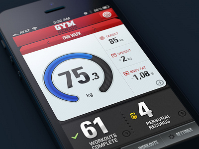 Gym Genius app UI app artua bar button fitness gui ios ipad iphone numbers ui work out