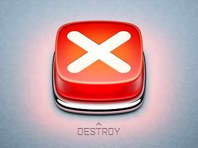 Destroy app icon alarm app app icon artua button destroy icon illustration ios kill red