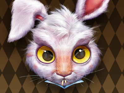 March Hare artua character fur icon illustration