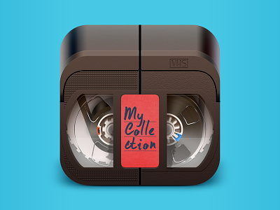 My Collection icon app icon artua cassette disc icon illustration ios movie old fashioned storage tape vhs