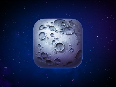Full moon icon app icon artua game game design icon illustration ios moon planet satellite space surface