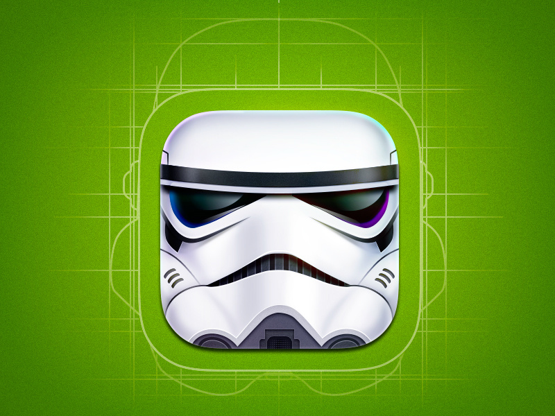 Clone Trooper artua icon illustration ios star wars clone trooper mask white movie character