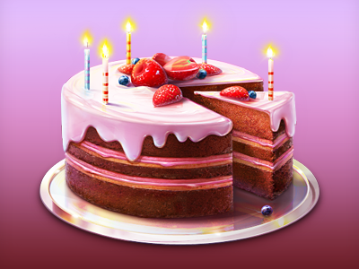 Birdhday Cake Illustration artua birthday cake candle icon illustration strawberry