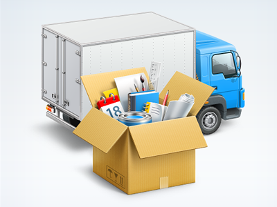 Logistics icon artua box car icon illustration truck