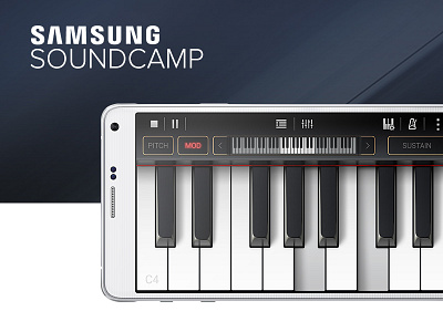 Samsung Soundcamp app design android app design artua drums gui knobs mixer music app piano samsung soundcamp ux