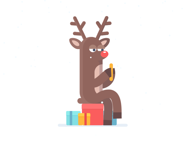 Merry Christmas animal app icon artua character christmas deer game art game design illustration present rudolph