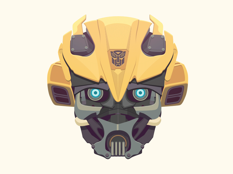 40 shades of emotions artua bumblebee character emotion expression face illustration robot transformer
