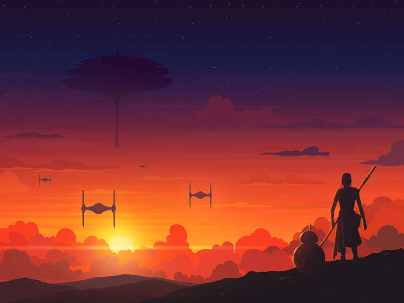 Sunset in a galaxy far far away by Artua on Dribbble