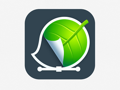 Bez app icon app icon application artua design flat icon icon design ios leaf skeuomorphic