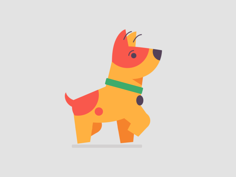 Walking dog animal animation artua character design dog game art game design illustration