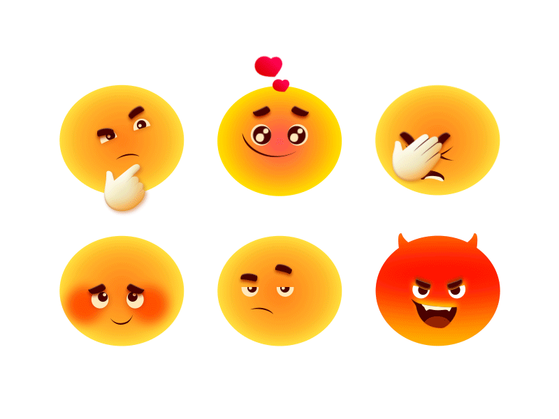 Emojis animation artua chat emoji gif icon illustration like lol sticker wow