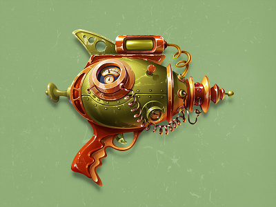 Just a gun art artua cannon game art game design gun icon illustration steampunk weapon