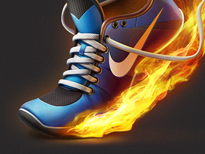 Get Moving Icon app icon artua fire game art game design icon shoes sport sport wear well known