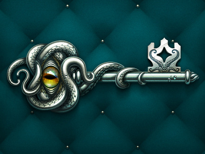 A Key artua design game game art game design icon illustration ios key loot box ui ux