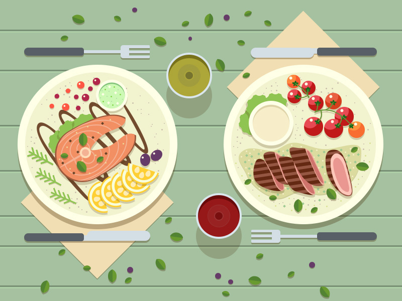 A dinner concept flat food plate cuisine meat dinner sketch design game game art game design illustration artua