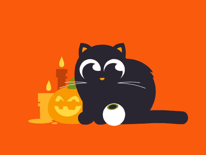 Happy Halloween 2018 animal animation artua cat character character design concept design flat game game art game design halloween illustration
