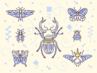 Between angels and insects artua beetle butterfly character character design concept flat game game art game design gang illustration insect ios