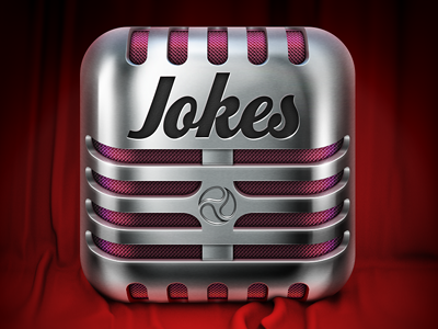 Jokes icon app icon icon illustration ios jokes microphone