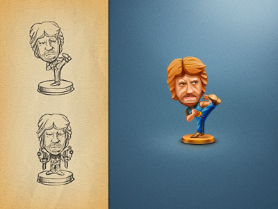 Chuck Norris artua badge character design chuck norris game design icon illustration trophy ui design