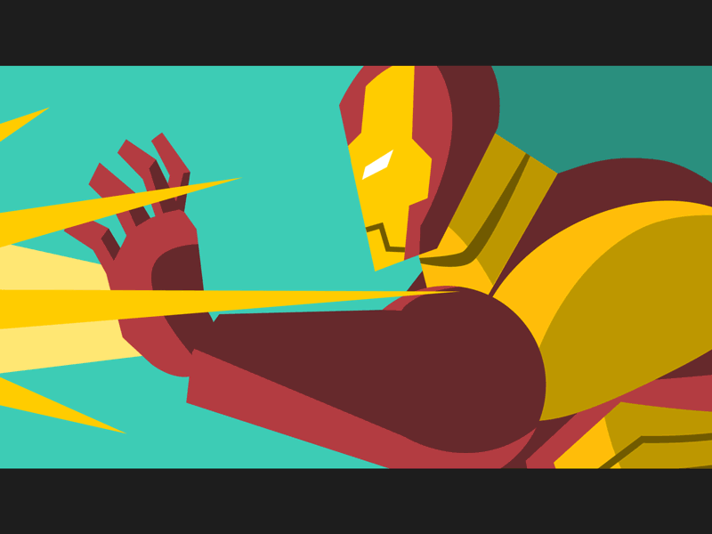 Cap vs Tony animated animation graphics illustration motion vector art