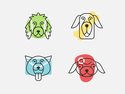 Doggie Icons dog icon icons line art minimal