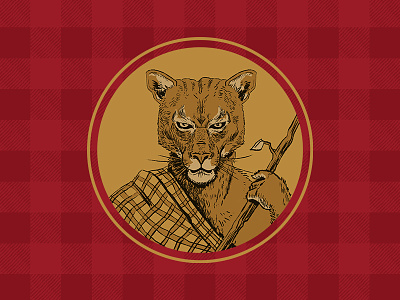 Cougar Flanimal Icon badge icon illustration