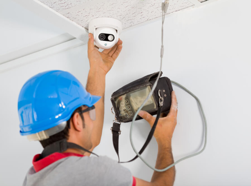 Home security camera installation by Security System on Dribbble