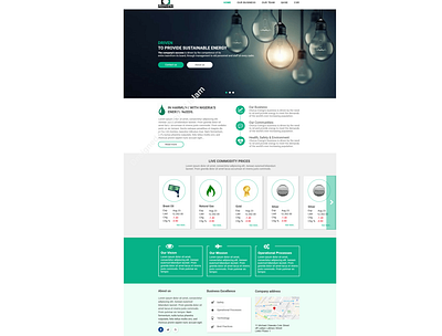 Business page for electricity company electricity company mobile app design portfolio ui