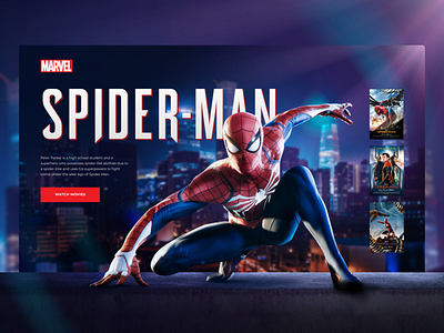 Web design concept spider-man