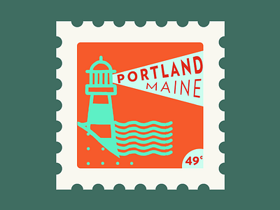 Portland Stamp maine photoshop portland portland maine stamp vintage