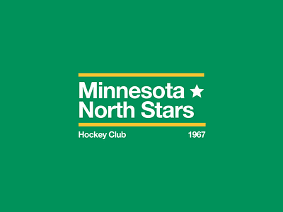 Swiss style NHL signs: Minnesota North Stars