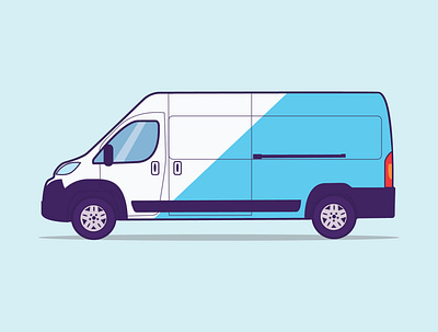 Van vector illustration 1 animation business car courier delivery car delivery person express goods introduction package truck van vanvector