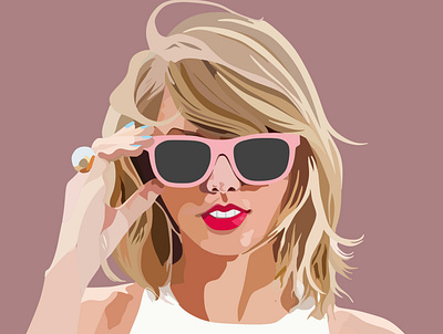 Taylor Swift vector portrait adobe design digital art graphic design illustration illustrator vector wall art